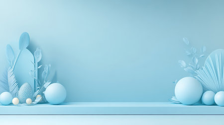 Pastel light blue background, evoking calmness and neutrality, ideal for web designs.の素材
