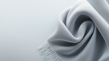 A grey fabric texture background with visible threads and soft texture, creating a cozy and tactile visual.の素材