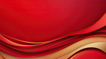 A layered red abstract background with overlapping textures and gradients, creating a visually complex design.の素材