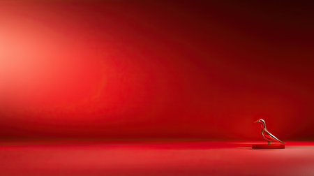 A vibrant red background with a subtle vignette effect, darker at the edges, drawing attention to the center of the image.の素材