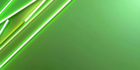 Minimalist border with a glowing, neon green background, providing a modern and tech-inspired look.の素材