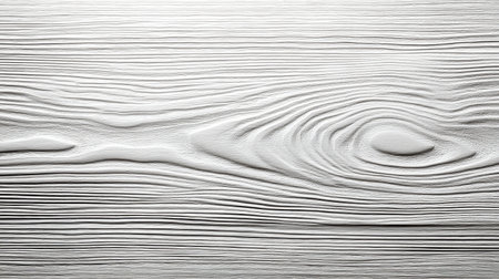 Smooth white wood panel texture with fine grain patterns, creating a minimalist and modern backgroundの素材