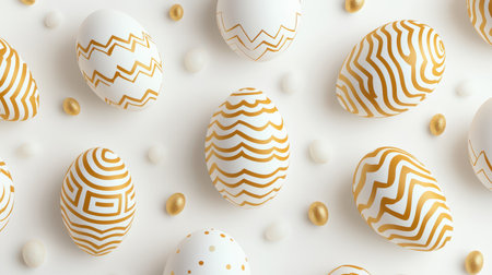 A chic Easter sale banner with minimalistic egg patterns.の素材