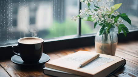 Interiors of an NYC loft apartment with high ceilings and industrial design.の素材