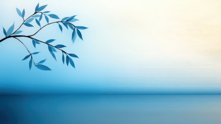 A calming gradient of various shades of blue, creating a tranquil and serene atmosphere.の素材