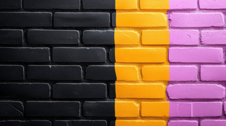 Black Lives Matter graffiti art on a brick wall, vibrant and bold against an urban backdrop.の素材