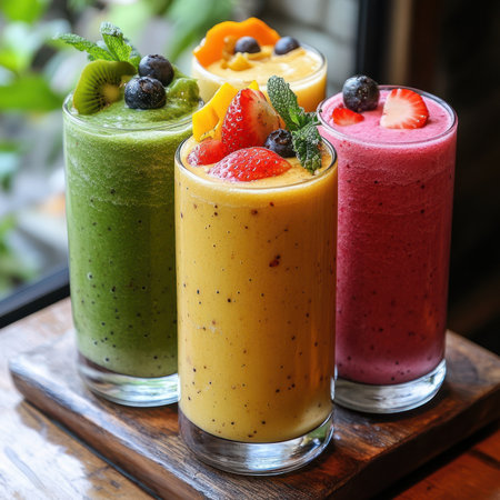 A classic Iced Drinks Smoothies in glassの素材