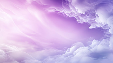 A soft purple background with faint, dreamy clouds floating across the canvas, perfect for romantic or gentle themesの素材