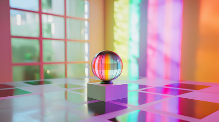 Advanced AI system scanning real-world objects to detect color variations, mapping each detected hueの素材