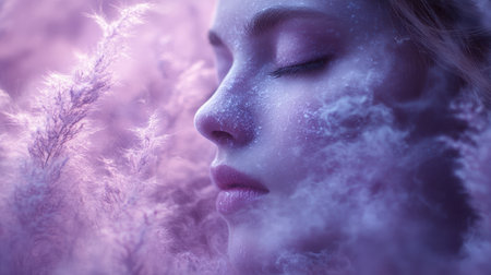 create 10 prompts for stock photos related to purple background with abstract with 100 250 characters and ending withの素材