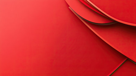 A flat red background with a smooth surface, no texture or shadows, offering a professional and modern design option.の素材