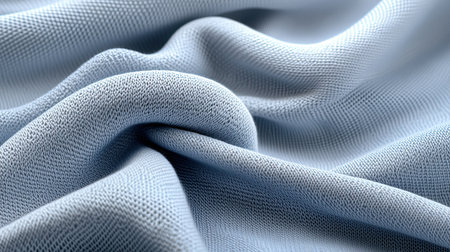 A grey fabric texture background with visible threads and soft texture, creating a cozy and tactile visual.の素材