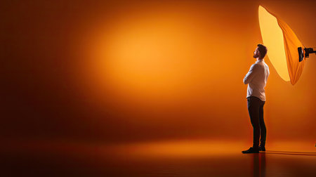 A rich dark background with soft highlights and shadows, offering a high-contrast setting for product or portrait photography.の素材