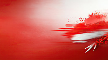 A red abstract background with bold brush strokes and layered textures, offering a creative and artistic vibe.の素材