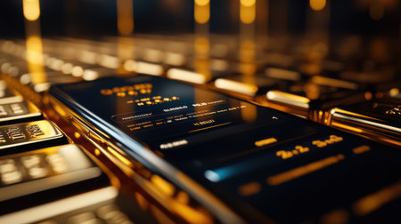 A mobile push notification promoting a gold trading app to new users.の素材