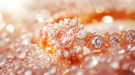 A gold jewelry ad campaign utilizing multichannel marketing to reach diverse audience segments.の素材