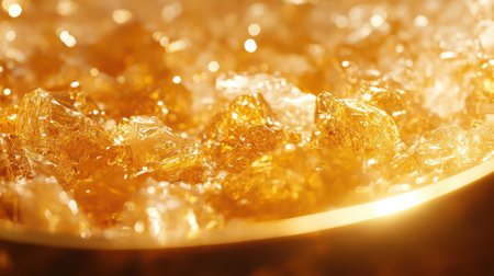 Immersive brand experience for a high-end gold jewelry line, integrated into a digital marketing campaign.の素材