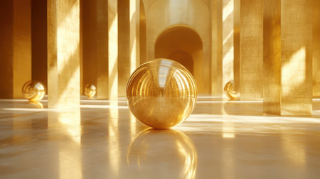 Social media post highlighting gold elements in modern art and design.の素材