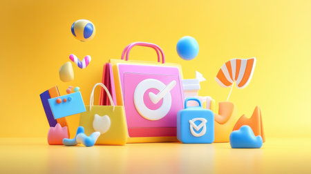 Social media feed filled with Black Friday marketing ads, with vibrant visuals and clickable discount offers.の素材