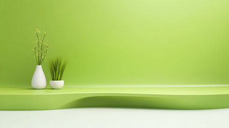 A bright green background with a clean, uniform finish, ideal for creating fresh and vibrant visuals.の素材