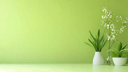 A bright, solid green background with a crisp, clean appearance, ideal for fresh and energetic themes.の素材