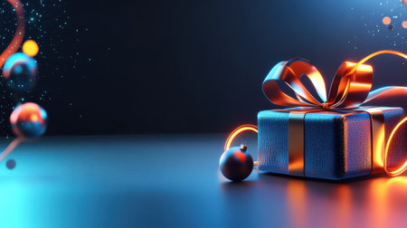 Black Friday web banner with glowing neon accents, promoting major discounts and limited-time offers.の素材