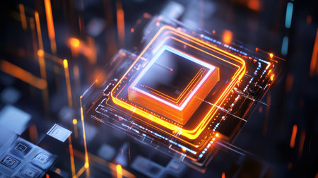 Bold Black Friday logo with neon text and a sleek, modern look, floating against a dark urban background.の素材