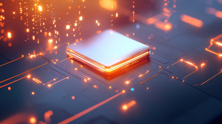 Bright Cyber Week banner stretched across a homepage, advertising tech and gadget deals with glowing text.の素材