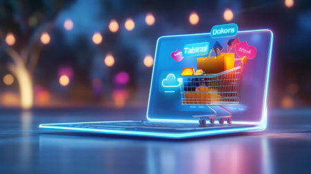 E-commerce website interface with flashing Black Friday marketing banners and sale alerts, drawing usersÃ¢â¬â¢ attention.の素材