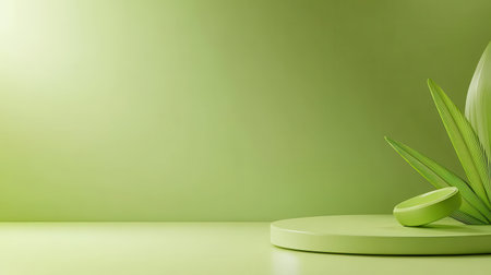 Clean, minimal green background with a smooth texture and ample copy space, ideal for modern and simple design projectsの素材