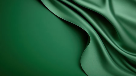 Deep emerald green wallpaper with a smooth surface, perfect for creating a luxurious yet natural look.の素材