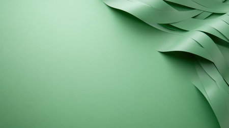Elegant green paper background with a subtle weave pattern and refined texture, perfect for a classic design approachの素材