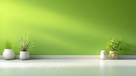 Fresh, bright green background with high contrast, creating a bold and engaging backdrop.の素材