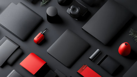 Minimalist Black Friday graphic design with sleek fonts and a sharp, modern look for high-end products.の素材