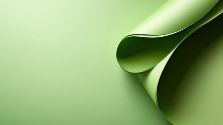 Elegant green paper background with a subtle weave pattern and refined texture, perfect for a classic design approachの素材