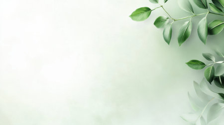 Gentle, light green background with a soft pastel hue, creating a relaxed and calming atmosphere.の素材