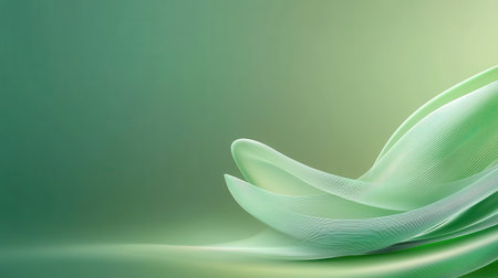 Green background with a smooth, blurred effect and a hint of texture, offering a sophisticated and modern design spaceの素材