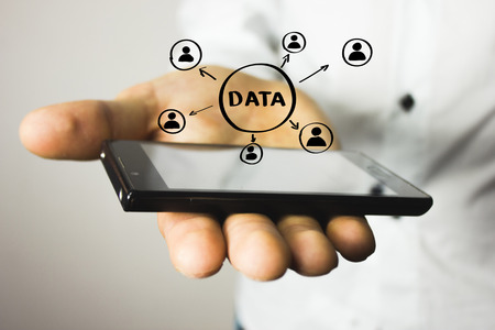 Business button Data Concept icon