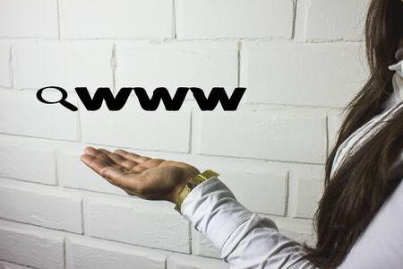 Search loupe magnifier WWW web iconの写真素材