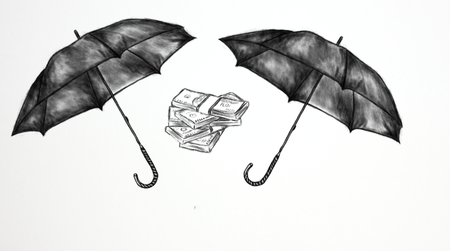 money umbrellaの写真素材