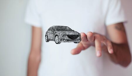 car and handの写真素材