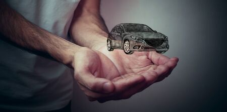 car and handの写真素材