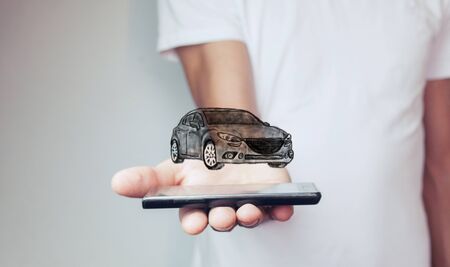 car and handの写真素材