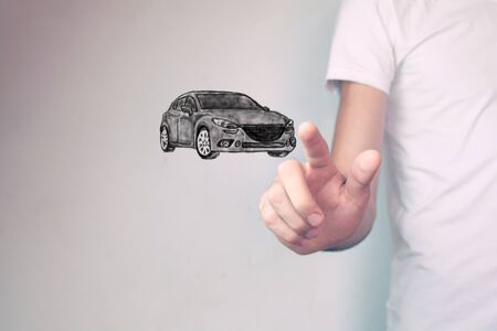 car and handの写真素材