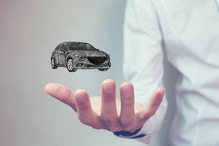 car and handの写真素材