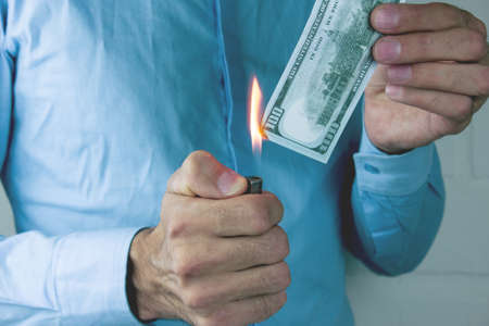 businessman open handの写真素材