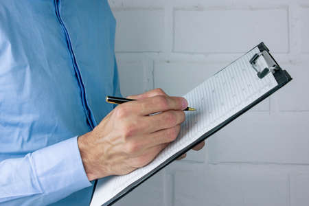 businessman open hand