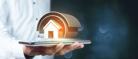 Family care and protection insurance conceptの写真素材