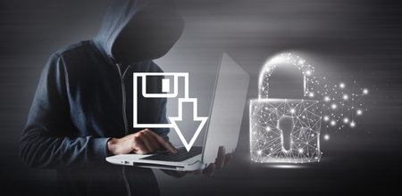 protection Download data to store business technology.の写真素材