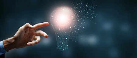 new ideas with innovative technology.の写真素材